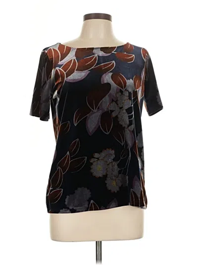 Pre-owned Ann Taylor Short Sleeve Blouse In Black