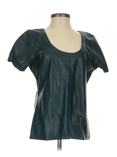 Pre-owned Ann Taylor Short Sleeve Blouse In Black