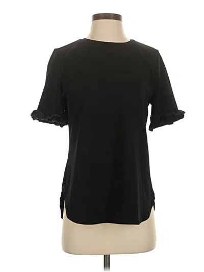 Pre-owned Ann Taylor Short Sleeve Blouse In Black