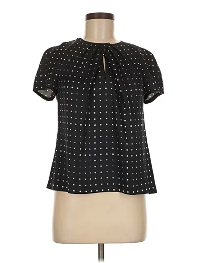 Pre-owned Ann Taylor Short Sleeve Blouse In Black