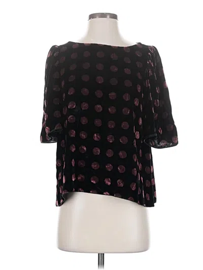 Pre-owned Ann Taylor Short Sleeve Blouse In Black