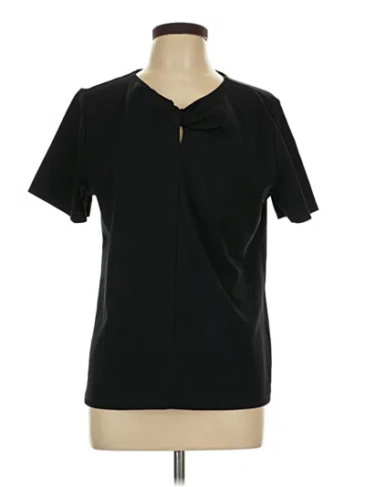 Ann Taylor Short Sleeve Blouse In Black