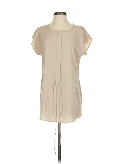 Pre-owned Ann Taylor Short Sleeve Blouse In Brown