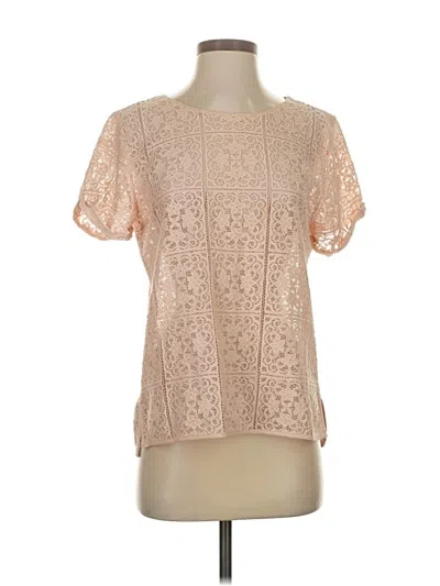 Pre-owned Ann Taylor Short Sleeve Blouse In Brown