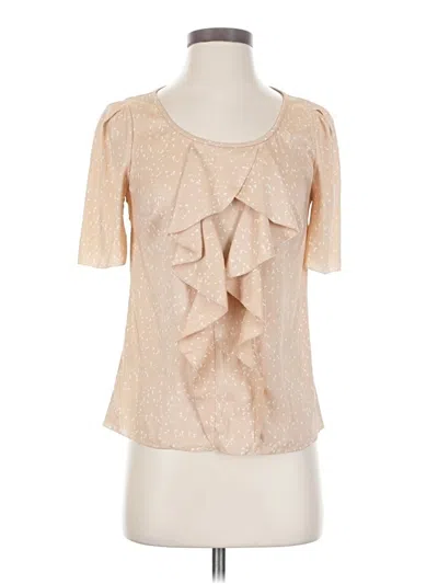 Pre-owned Ann Taylor Short Sleeve Blouse In Brown