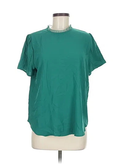 Ann Taylor Short Sleeve Blouse In Green
