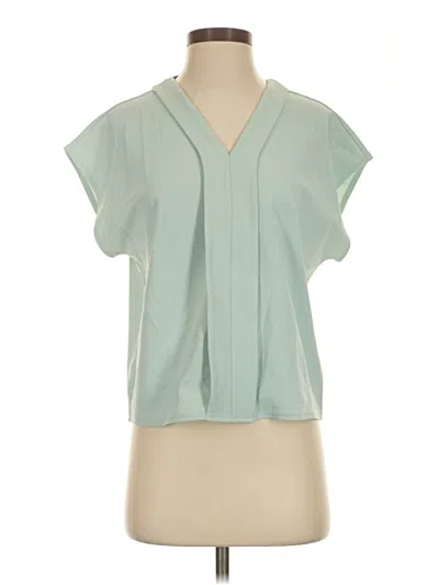Ann Taylor Short Sleeve Blouse In Green
