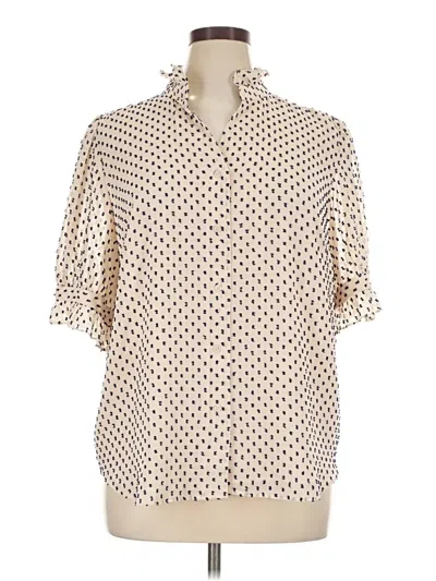 Ann Taylor Short Sleeve Blouse In Ivory