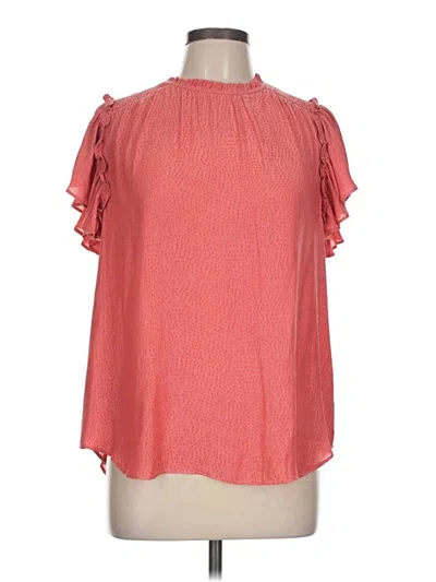 Ann Taylor Short Sleeve Blouse In Multi