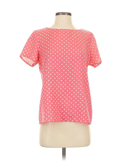 Pre-owned Ann Taylor Short Sleeve Blouse In Pink