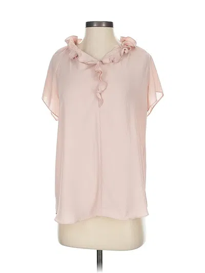 Pre-owned Ann Taylor Short Sleeve Blouse In Pink
