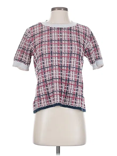 Pre-owned Ann Taylor Short Sleeve Blouse In Pink