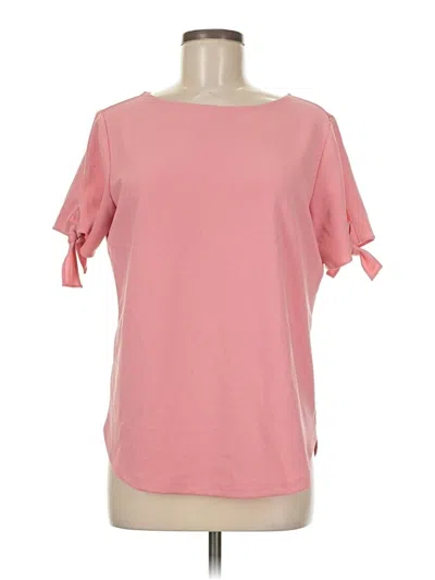 Pre-owned Ann Taylor Short Sleeve Blouse In Pink