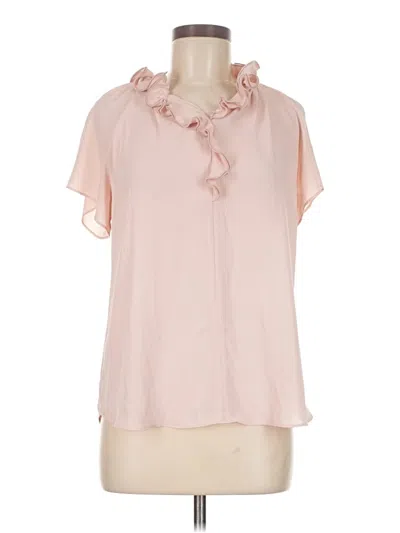 Pre-owned Ann Taylor Short Sleeve Blouse In Pink