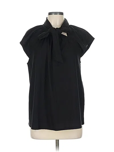 Pre-owned Ann Taylor Short Sleeve Polo Shirt In Black