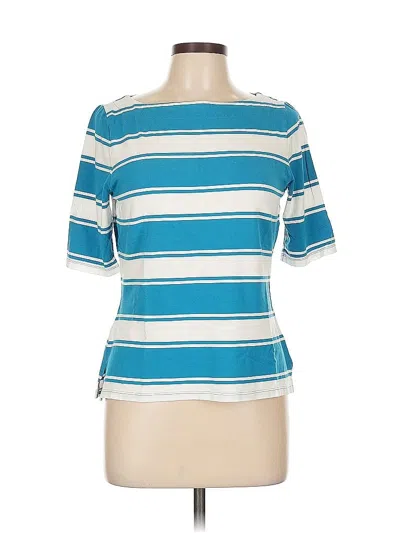Pre-owned Ann Taylor Short Sleeve T-shirt In Blue