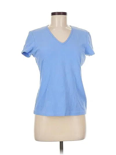 Pre-owned Ann Taylor Short Sleeve T-shirt In Blue