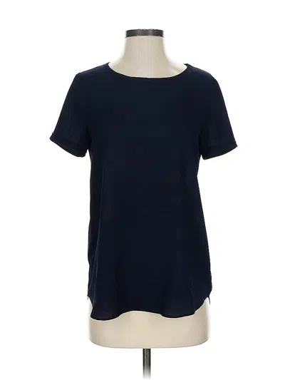 Pre-owned Ann Taylor Short Sleeve T-shirt In Blue