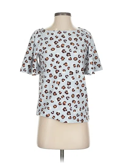 Pre-owned Ann Taylor Short Sleeve T-shirt In Blue