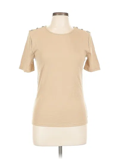 Pre-owned Ann Taylor Short Sleeve T-shirt In Brown