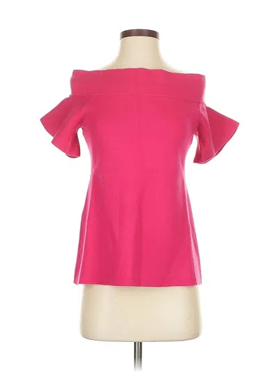 Pre-owned Ann Taylor Short Sleeve T-shirt In Pink