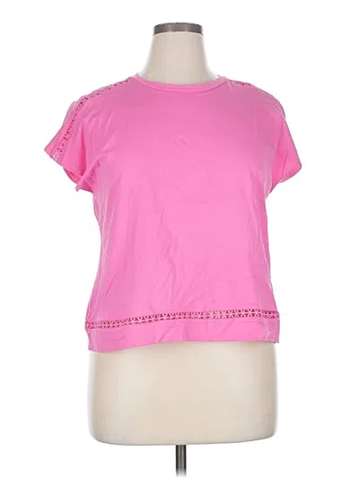 Pre-owned Ann Taylor Short Sleeve T-shirt In Pink
