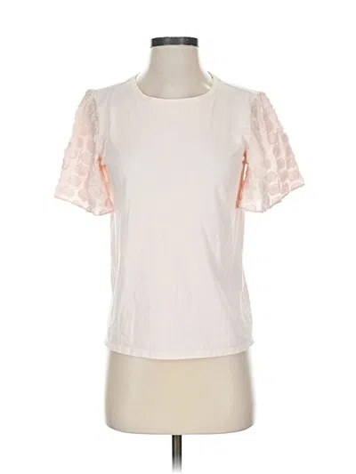 Pre-owned Ann Taylor Short Sleeve T-shirt In White