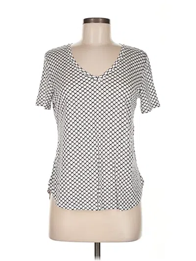 Pre-owned Ann Taylor Short Sleeve T-shirt In White