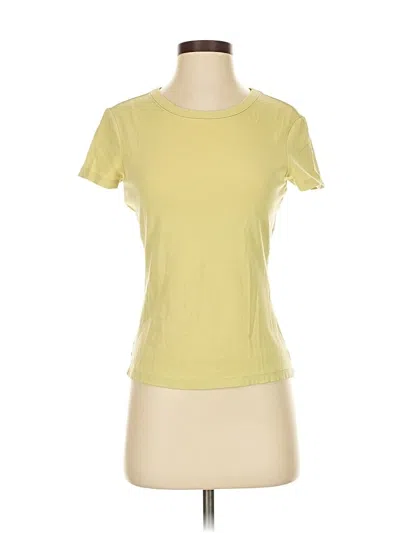 Pre-owned Ann Taylor Short Sleeve T-shirt In Yellow