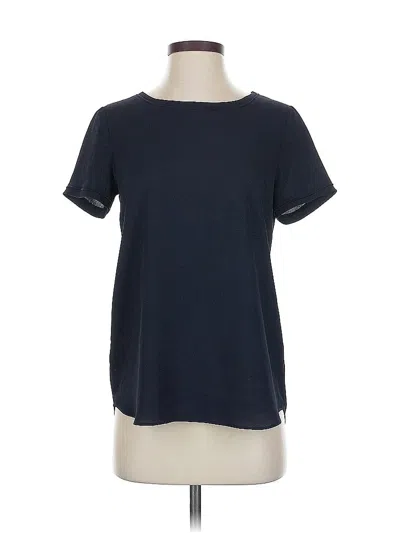 Pre-owned Ann Taylor Short Sleeve Top Blue Crew Neck Tops