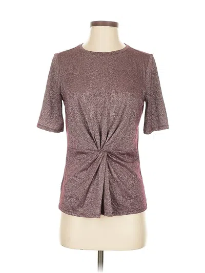 Pre-owned Ann Taylor Short Sleeve Top Burgundy Tops