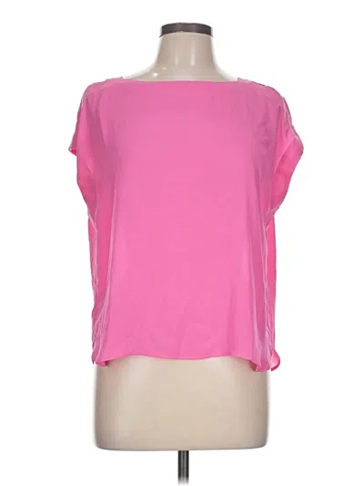 Pre-owned Ann Taylor Short Sleeve Top Pink Boatneck Tops