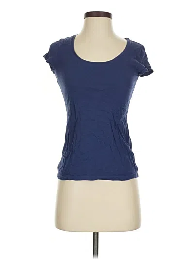 Pre-owned Ann Taylor Short Sleeve T-shirt In Blue