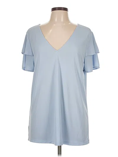 Pre-owned Ann Taylor Short Sleeve T-shirt In Blue