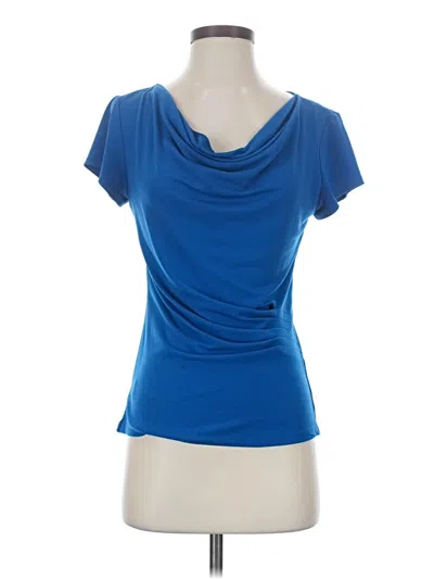 Pre-owned Ann Taylor Short Sleeve T-shirt In Blue