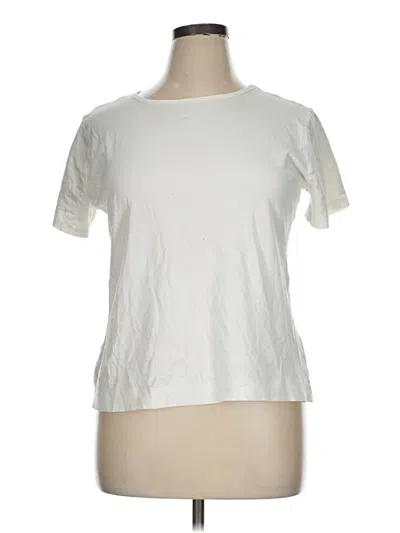 Pre-owned Ann Taylor Short Sleeve T-shirt In Ivory