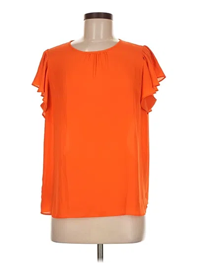 Pre-owned Ann Taylor Short Sleeve T-shirt In Orange
