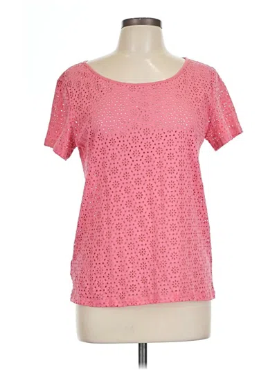 Pre-owned Ann Taylor Short Sleeve T-shirt In Pink
