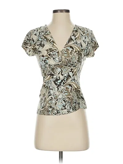 Pre-owned Ann Taylor Short Sleeve T-shirt In Silver