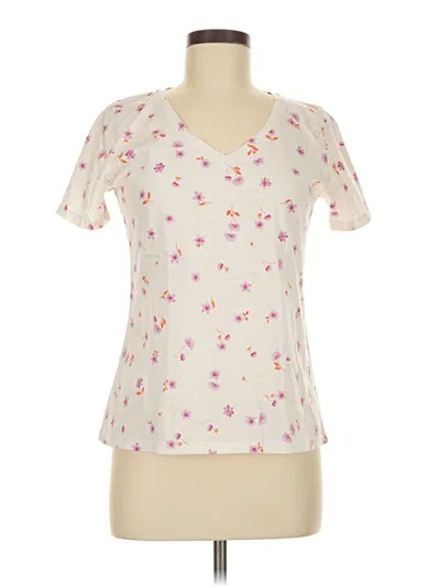 Pre-owned Ann Taylor Short Sleeve T-shirt In White