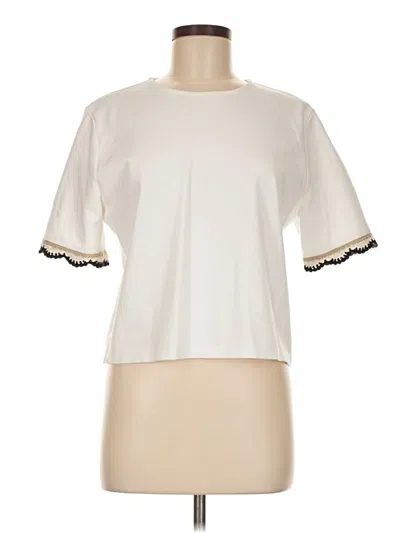 Pre-owned Ann Taylor Short Sleeve T-shirt In White