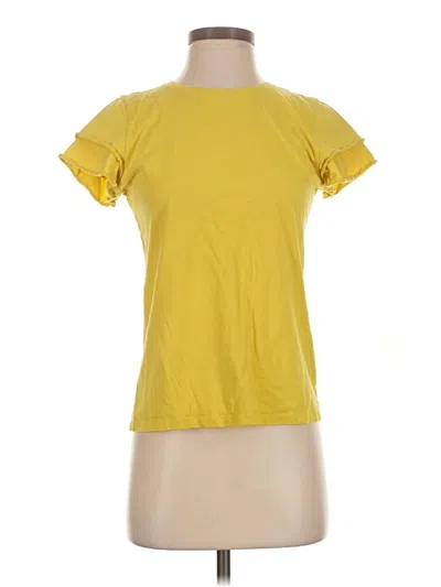 Pre-owned Ann Taylor Short Sleeve T-shirt In Yellow