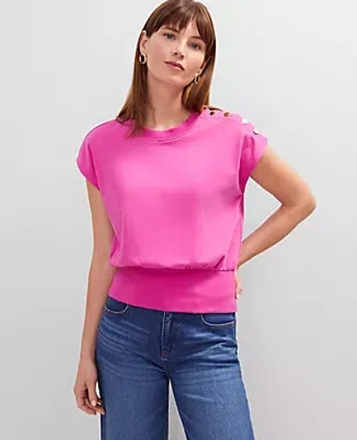 Ann Taylor Shoulder Button Top