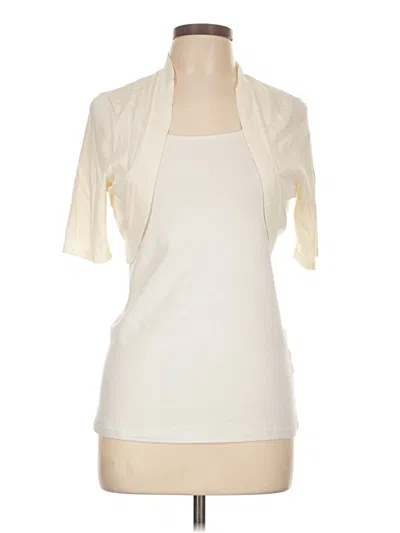 Pre-owned Ann Taylor Shrug In Ivory