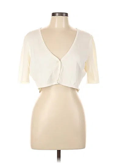Pre-owned Ann Taylor Shrug In White