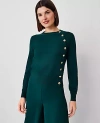 Ann Taylor Side-button Sweater In Rainforest