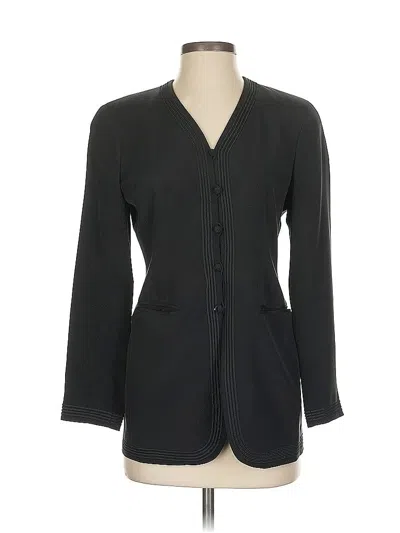 Pre-owned Ann Taylor Silk Blazer Jacket In Black