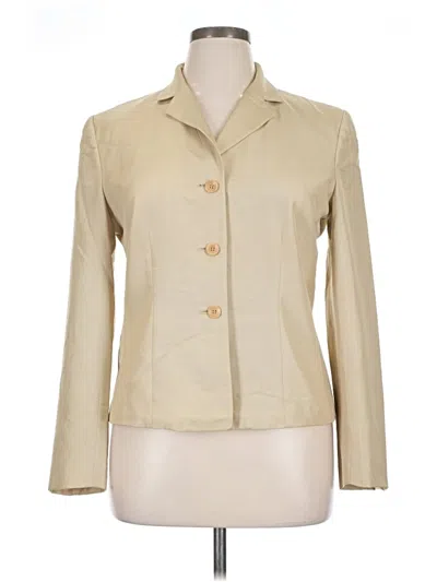 Pre-owned Ann Taylor Silk Blazer Jacket In Gold