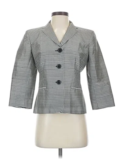 Pre-owned Ann Taylor Silk Blazer Jacket In Gray