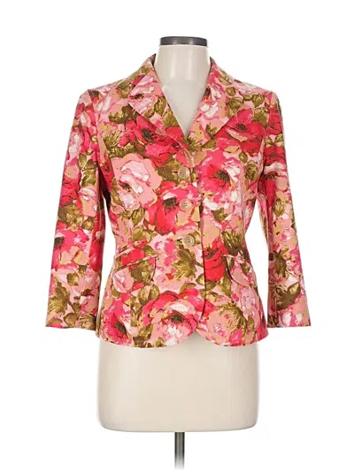 Pre-owned Ann Taylor Silk Blazer Jacket In Pink